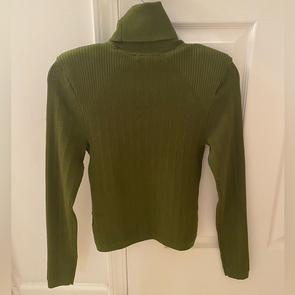 “Express” Army Green, Turtleneck Sweater; Size Sm… - image 5